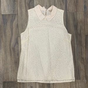 Banana Republic Lace Collared Tank